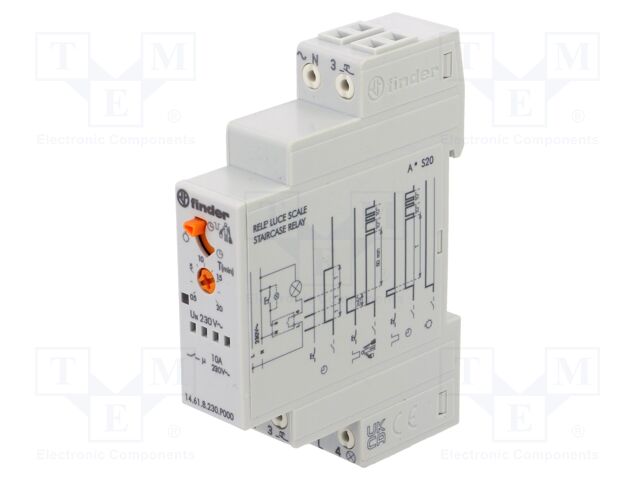 Staircase timer; for DIN rail mounting; 230VAC; SPST-NO; IP20