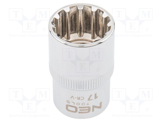 Socket; socket spanner,spline (12-angles); 17mm; 1/2"