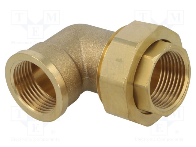 Double connector,conical,female-female; brass CW617N; BR