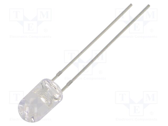 LED; blue; 5mm; 12000÷14400mcd; 15°; Front: convex; 2.9÷3.4VDC