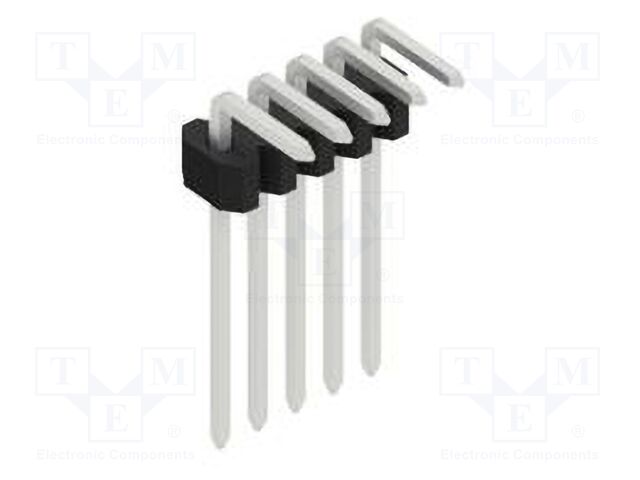 Connector: pin strips; pin header; male; PIN: 5; 1.27mm; THT; 1x5