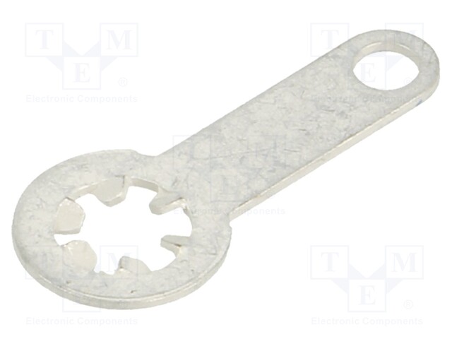 Solder lug terminal; 0.45mm; M3; Ø: 3.1mm; soldering; screw; brass