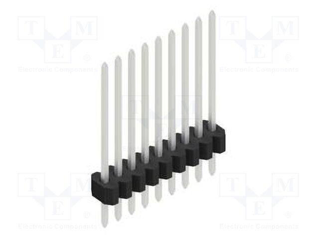 Connector: pin strips; pin header; male; PIN: 9; 1.27mm; THT; 1x9