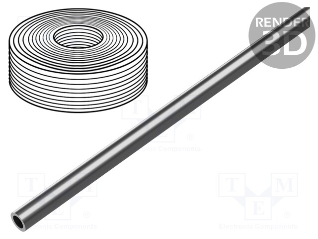 Pneumatic tubing; TPE-U; silver; 10mm; -0.95÷10bar