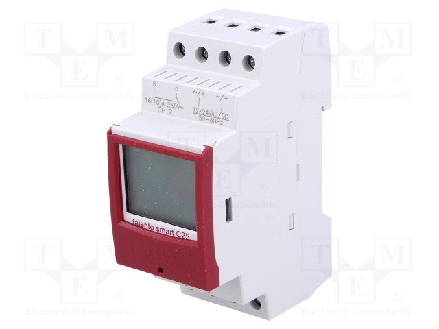 Programmable time switch; Range: 1 year; SPDT,SPST-NO; 12÷24VAC