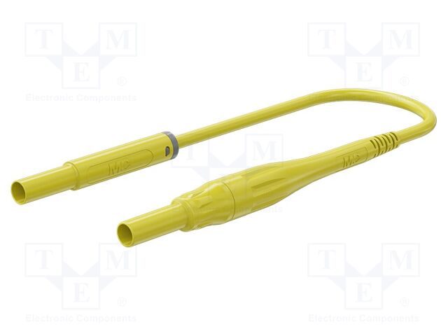 Test lead; 8A; insulated; Urated: 1kV; Len: 1m; yellow