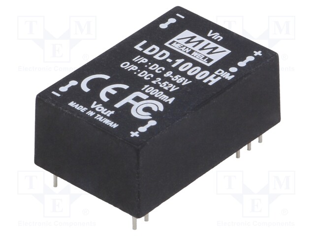 Converter: DC/DC; 52W; Uin: 9÷56V; Uout: 2÷52VDC; Iin: 900mA; 15.6g
