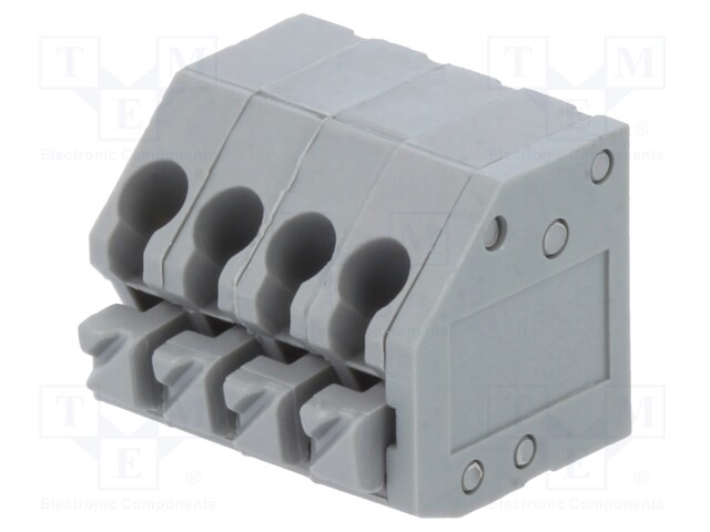 PCB terminal block; angled 45°; 3.5mm; ways: 4; on PCBs; terminal