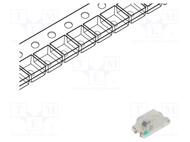 LED; blue; SMD; 1608; 120÷150mcd; 9VDC; 1.6x0.8x0.6mm; 120°