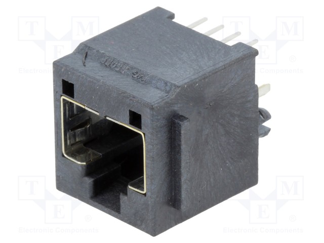 Socket; RJ45; PIN: 8; Cat: 3; shielded; gold-plated; Layout: 8p8c; THT