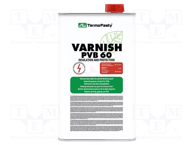 Varnish; transparent; liquid; 1000ml; LAKIER PVB; Temp: -50÷150°C