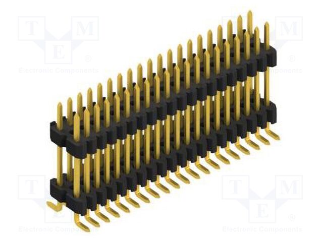 Connector: pin strips; pin header; male; PIN: 40; 1.27mm; SMT; 2x20