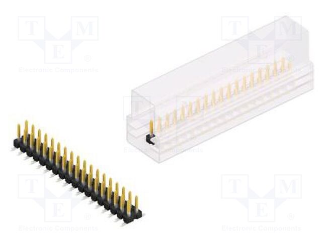 Connector: pin strips; pin header; male; PIN: 36; 2.54mm; SMT; 2x18