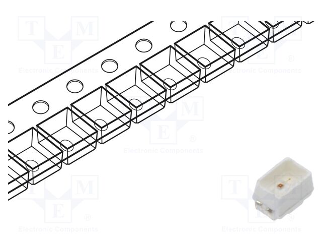 LED; yellow; SMD; 2214,PLCC2; 450÷650mcd; 2.2x1.4x1.3mm; 130°; 20mA