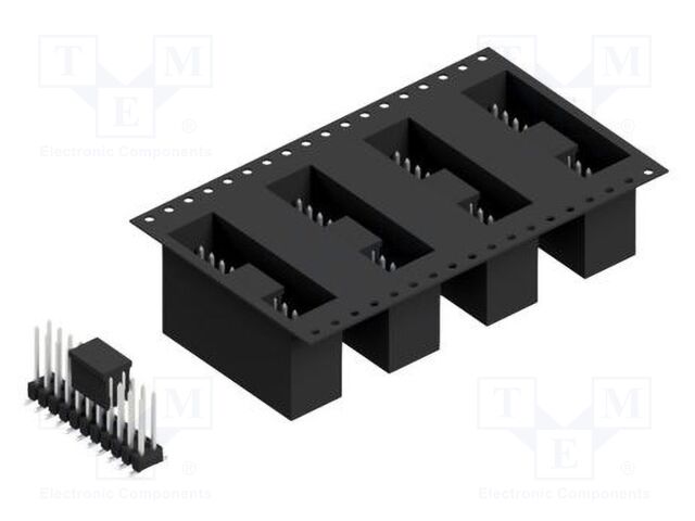 Connector: pin strips; pin header; male; PIN: 22; 2.54mm; SMT; 2x11