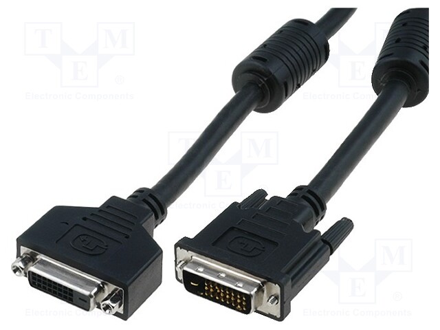 Cable; dual link; DVI-D (24+1) socket,DVI-D (24+1) plug; 5m