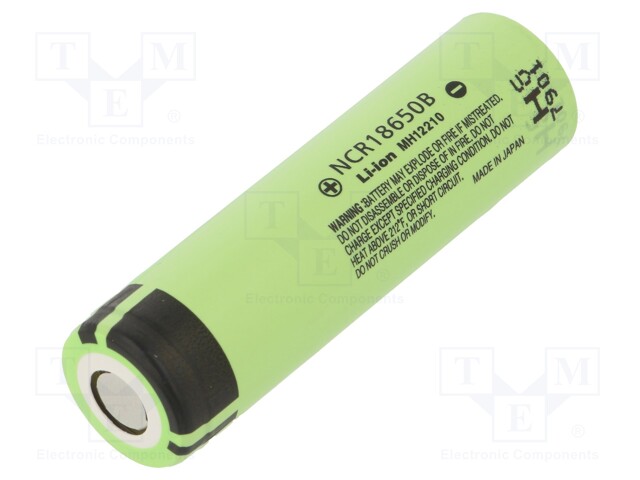 Re-battery: Li-Ion; MR18650; 3.6V; 3350mAh; Ø18.2x65mm