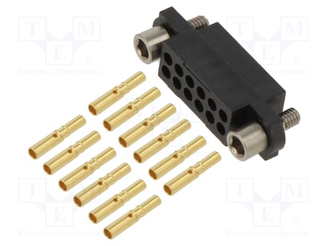 Connector: wire-wire/PCB; plug; female; PIN: 12; Datamate J-Tek; 3A