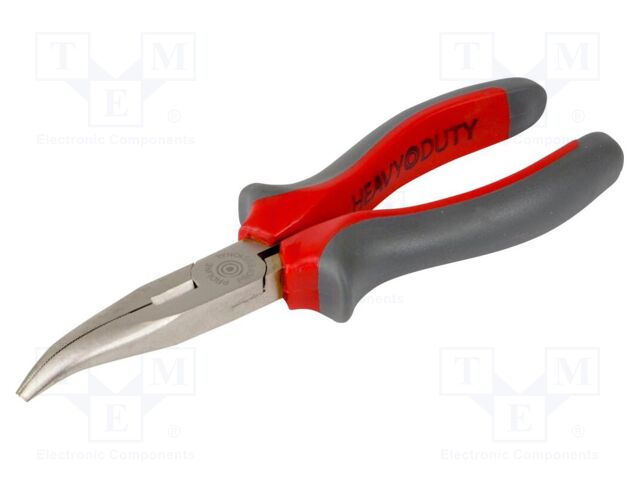 Pliers; curved,half-rounded nose; 160mm; HEAVY DUTY