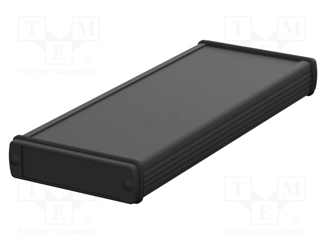 Enclosure: with panel; ALUBOS 820; X: 82mm; Y: 200mm; Z: 22mm; black