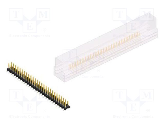 Connector: pin strips; pin header; male; PIN: 54; 2.54mm; SMT; 2x27