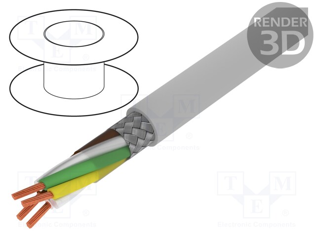 Wire; UNITRONIC® LiYCY (TP); 2x2x1mm2; tinned copper braid; PVC