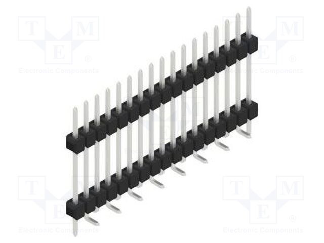 Connector: pin strips; pin header; male; PIN: 17; 2.54mm; SMT; 1x17