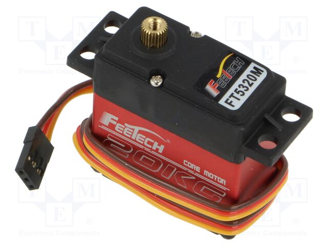 Motor: servo; 5÷8.4VDC; standard; digital; 40x20x43mm; metal; 180°