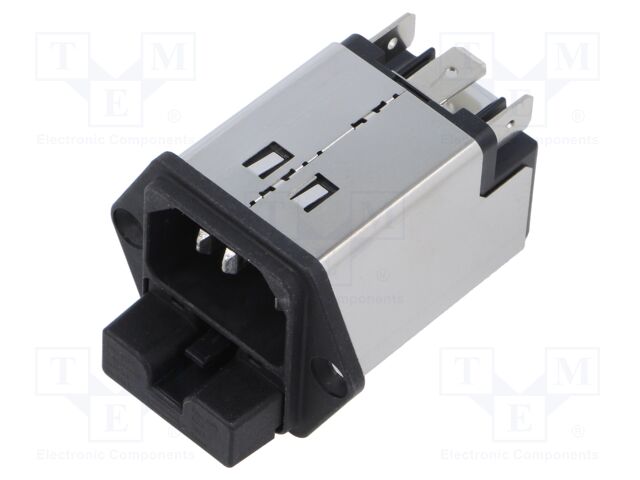 Connector: AC supply; socket; male; 4A; 250VAC; IEC 60320; C14 (E)