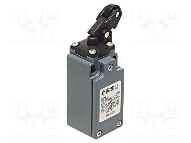 Limit switch; plastic roller Ø14mm; NO + NC; 10A; max.500VAC