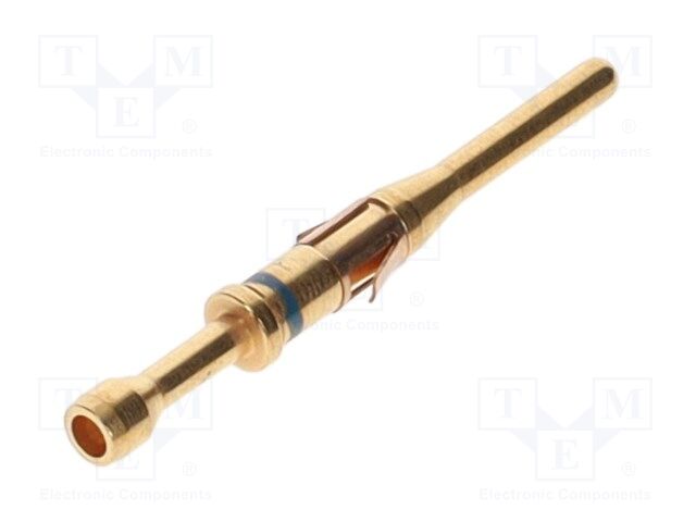 Contact; male; TRIDENT; brass; gold-plated; 24AWG; crimped; 13A