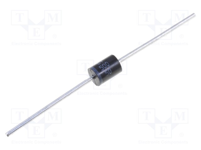 Diode: rectifying; THT; 50V; 5A; Package: Ammo Pack; Ø5,4x7,5mm