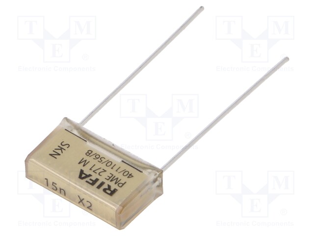 Capacitor: paper; X2; 15nF; 275VAC; 15.2mm; ±20%; THT; 630VDC
