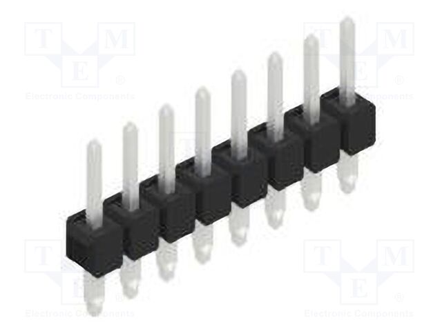 Connector: pin strips; pin header; male; PIN: 8; 2.54mm; THT; 1x8