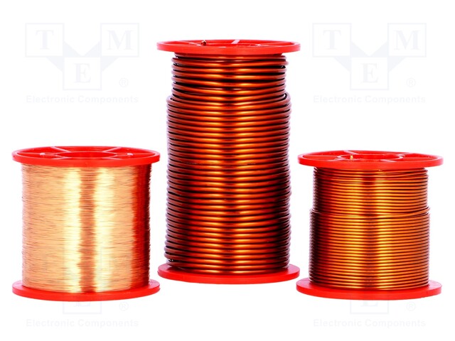 Coil wire; single coated enamelled; 0.5mm; 1kg; max.180°C