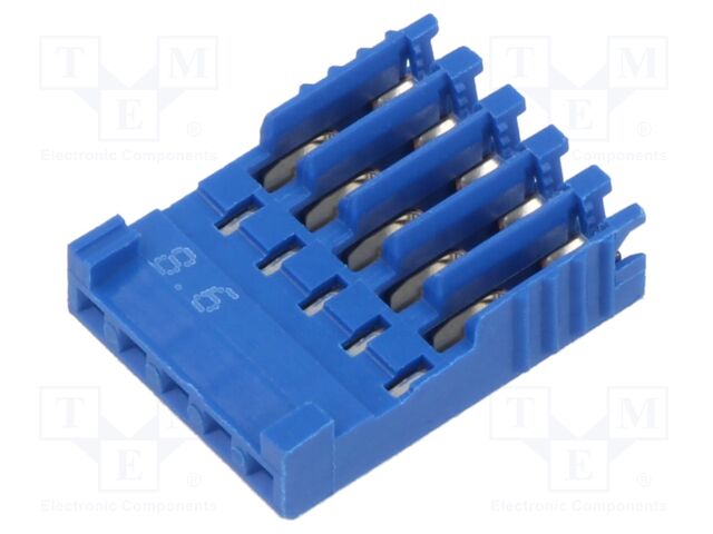 Signal connector 2,54mm PLUG HE14 IDC 180 5 P AWG 28-26