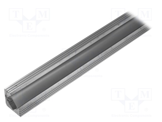 Profiles for LED modules; transparent; angular; L: 1m; aluminium