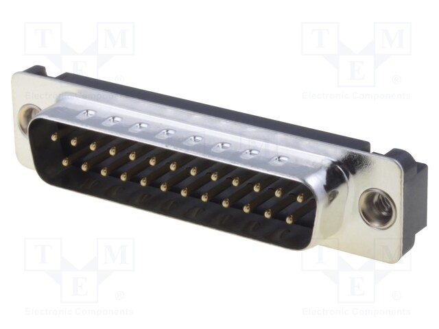 D-Sub; PIN: 25; socket; male; with threaded hole; Locking: screws