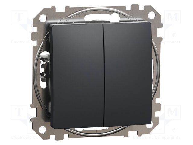 Double momentary switch; Poles: 2; 250VAC; IP20; anthracite