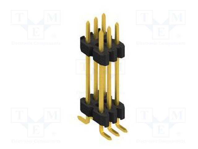 Connector: pin strips; pin header; male; PIN: 6; 1.27mm; SMT; 2x3