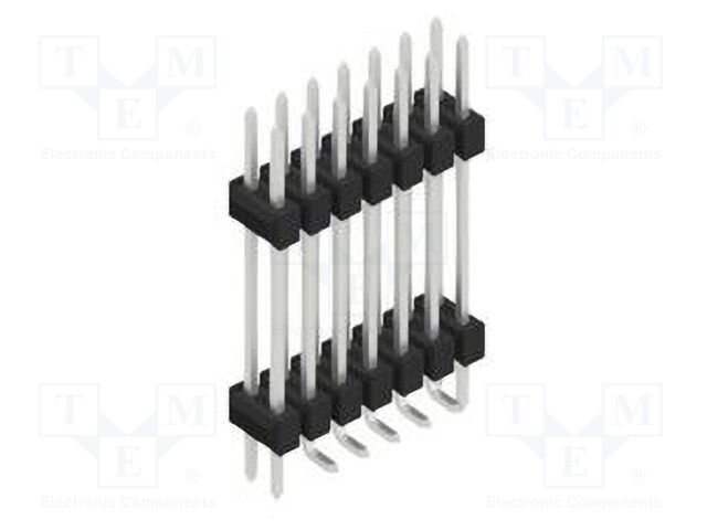 Connector: pin strips; pin header; male; PIN: 14; 2.54mm; SMT; 2x7