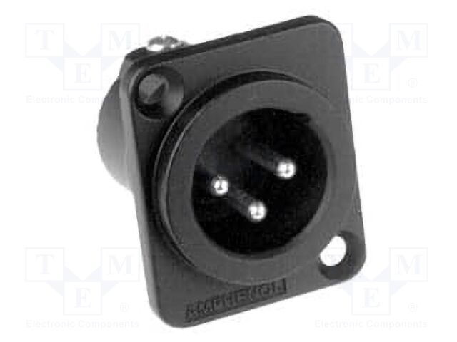 Connector: XLR; socket; male; Plating: silver plated; soldering