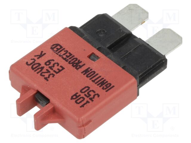 Fuse: resettable; 10A; 32VDC; 20.05mm