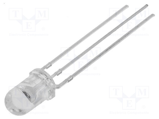 LED; 5mm; bicolour; red/yellow-green; 330÷750mcd; 220÷500mcd; 30°