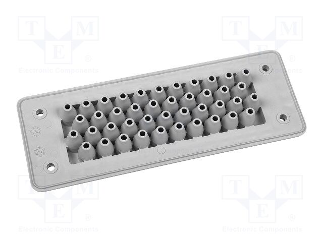 Multigate grommet; grey; Holes no: 42; -40÷90°C; UL94V-0; IP66; MHF