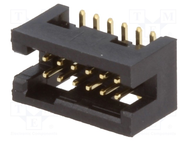 Socket; IDC; male; PIN: 12; straight; SMT; gold flash; 1.27mm