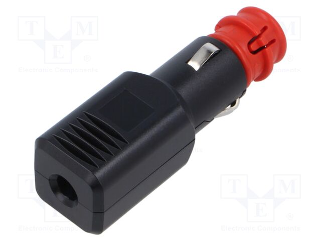 Cigarette lighter plug; screw terminal; Sup.volt: 12÷24VDC; 7.5A