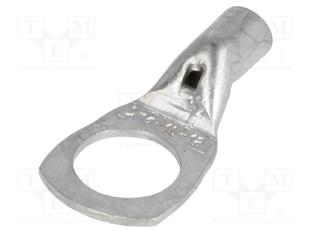 Ring tube terminal; M12; 10mm2; crimped; for cable; non-insulated