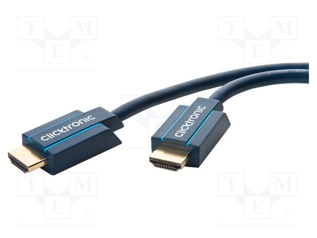 Cable; HDMI 1.4; HDMI plug,both sides; 2m; blue