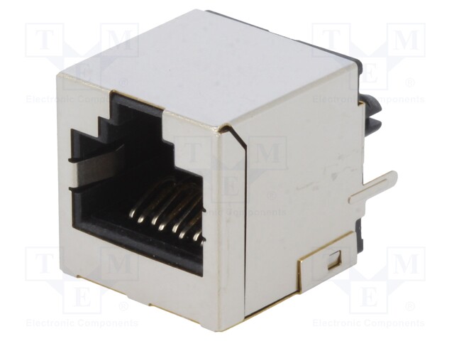 Socket; RJ45; PIN: 8; Cat: 6a; shielded; Layout: 8p8c; THT; straight